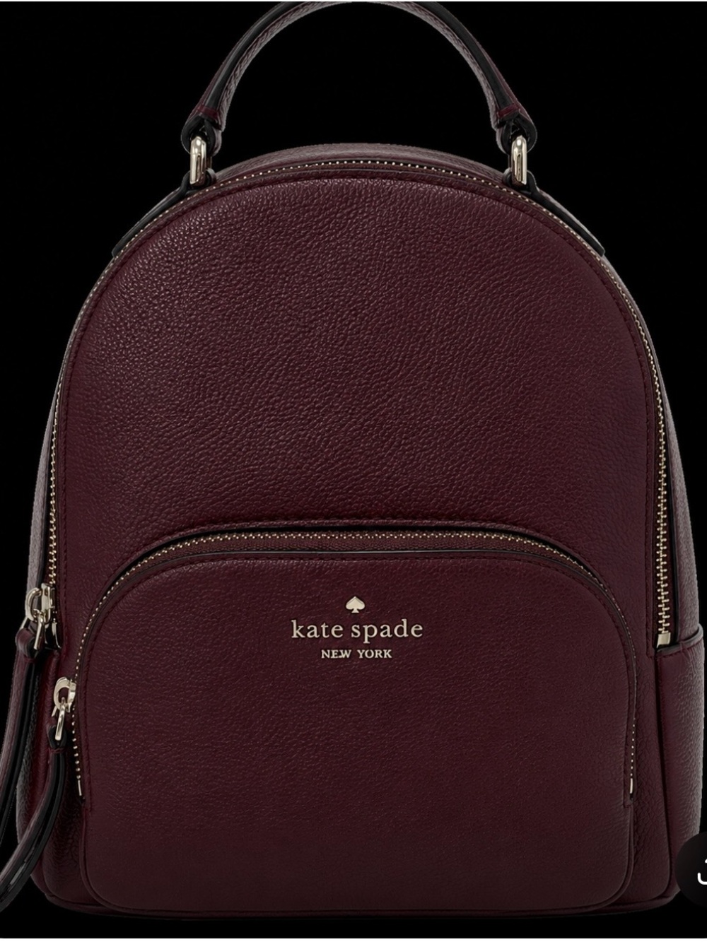 Kate Spade Jackson Burgundy Leather Backpack